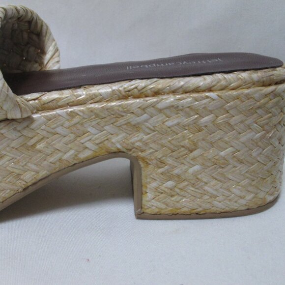 Jeffrey Campbell Shindy Woven platform sandals heels block Women Size Sz 9.5 - Picture 8 of 12